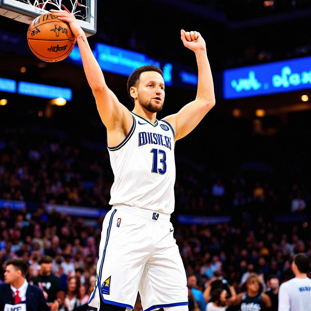 2016 NBA全明星赛，库里中场三分惊艳全场